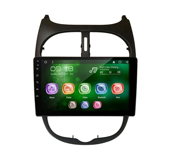 

Allways 9" IPS Screen Android 9.0 Octa-core Ram 2GB Rom 32GB Car Multimedia for Peugeot 206 2001-2009 with 2.5D Touch