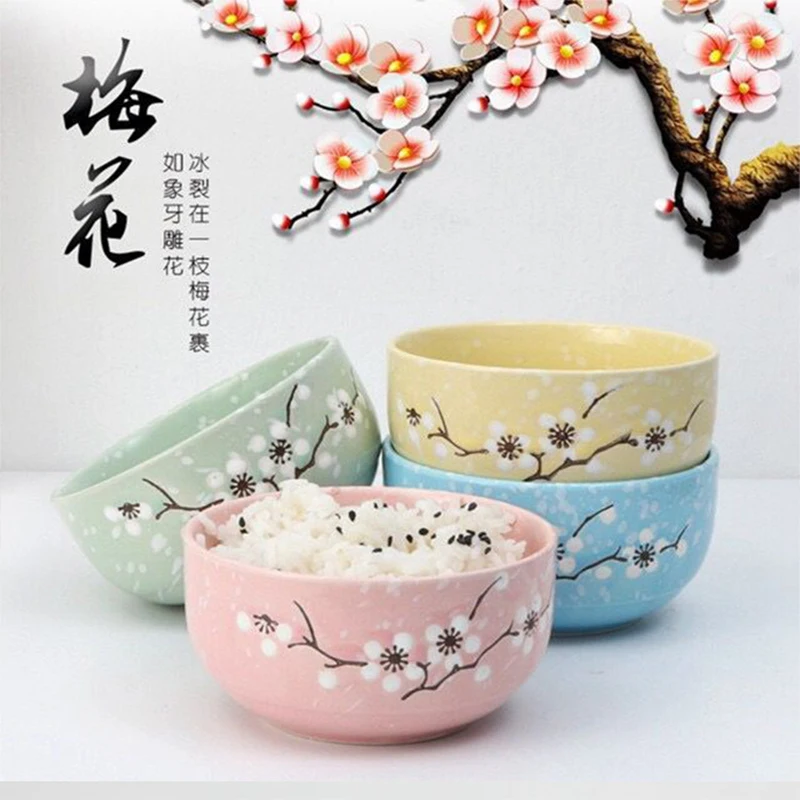1 шт., Китай(материк) Стиль Керамика детская риса чашка, столовая посуда контейнер для посуды миска для еды