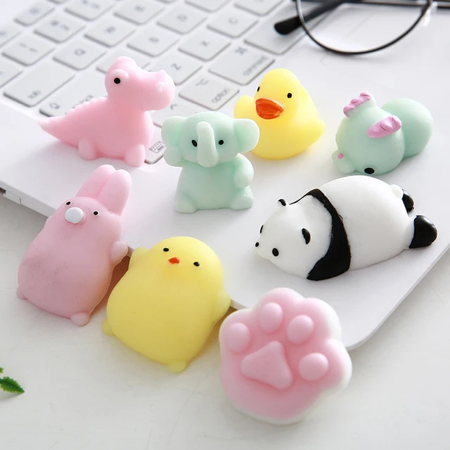 New Cartoon Fidget Toys Mini Spongy Squishy Kawaii Animal Soft Cute Fun Pop It Sensory Toy for Adults Kids Anti Stress Healing 3