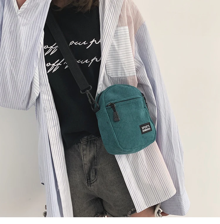 Женская Холщовая Сумка, модная мини сумка для мобильного телефона на молнии, Корейская сумка через плечо для женщин, женская сумка через плечо, Bolsa Feminina
