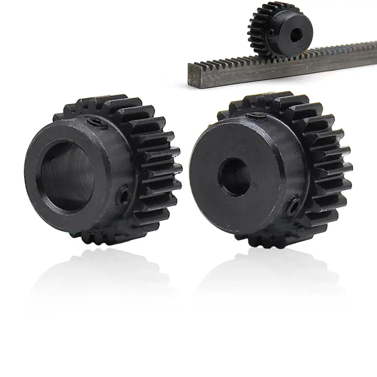 1Pcs 45# Steel Spur Gear With Step 1M 20 Tooth-45 Tooth Pinion Gear Metal Mod 1 Motor Convex