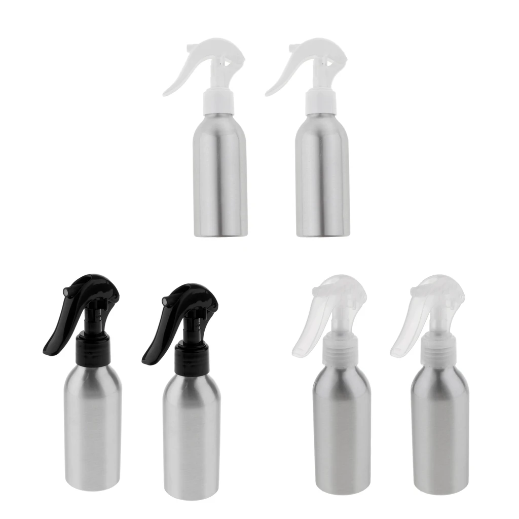 2, Refillable, 120ml/4.2 oz, Empty, Clear Plastic Spray Bottles with Trigger Sprayers