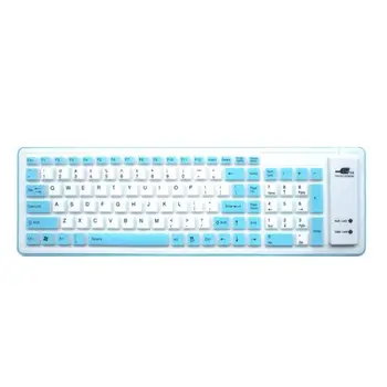 

Foldable Silicone Keyboard USB Wired Silicon Flexible Soft Keyboard for Laptop LX9A