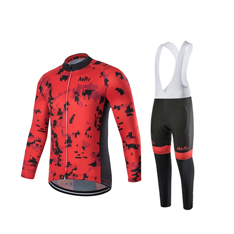 Thin long suit Aofly Топ Qualidade Ciclismo Джерси Manga comprida MTB Bicicleta Roupas de Ciclismo Спортивная одежда для езды на велосипеде de Montanha Roupas de - Цвет: Thin long suit