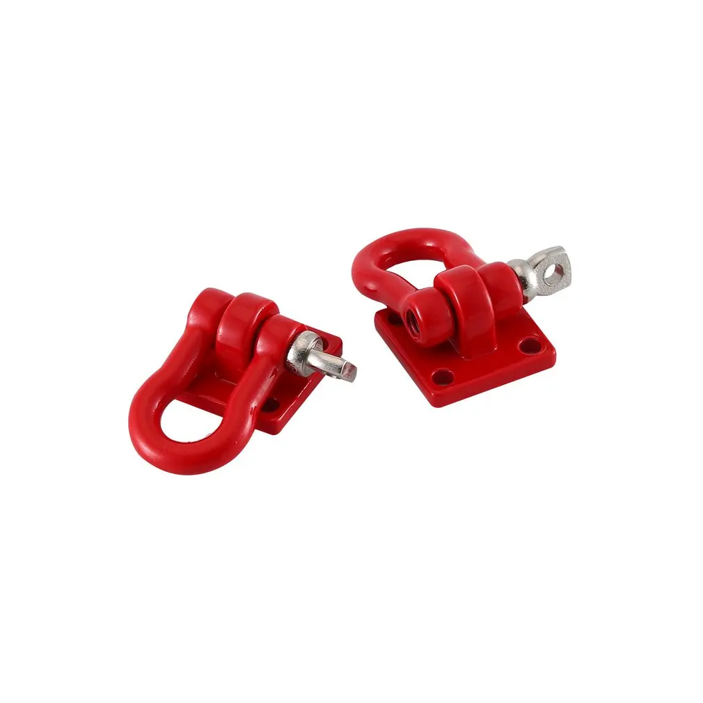

2pcs RC Car Metal Trailer Shackle Rescue Tow Hook for 1/10 RC Crawler TRX-4 Axial SCX10 TAMIYA CC01 RC4WD D90 D110 TF2