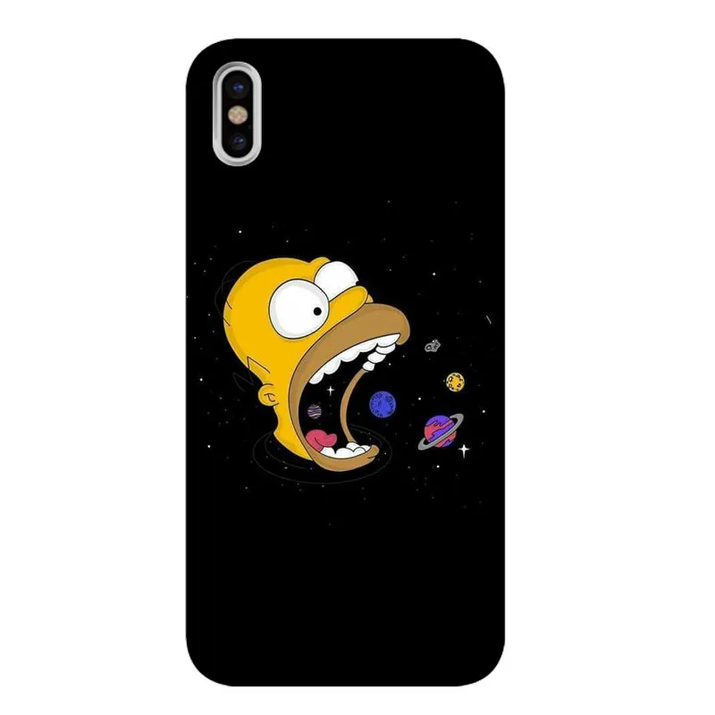 Homer J. Simpson черный мягкий Силиконовый ТПУ чехол для телефона для iphone X XS XR XSMax 7 8plus 5 5S 6 6s Plus