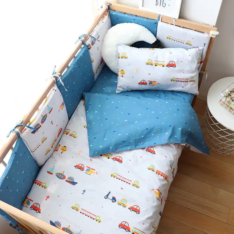 Ensemble De Literie Pour Bebe Garcon Fille Nordique Coton Linge De Lit Pour Bebe Pour Les Nouveau Nes Enfants Berceau Literie Avec Pare Chocs Lit Kit Permettent Taille Personnalisee Aliexpress