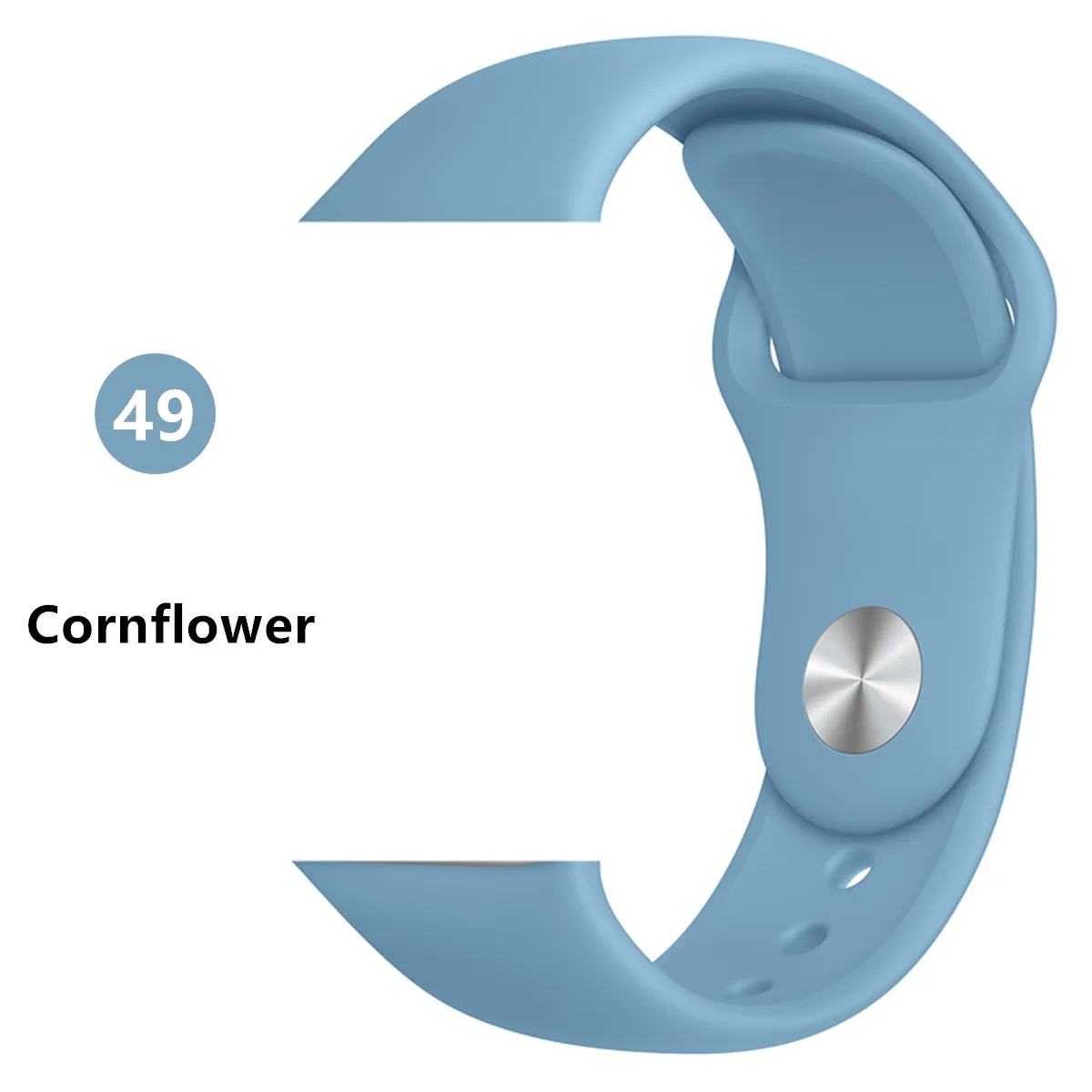 Cornflower Ремешок для Apple Watch 38 мм 42 мм iWatch 4 ремешка 44 мм 40 мм спортивный силиконовый ремень браслет Apple watch 5 4 3 2 Аксессуары для ремешка - Цвет ремешка: Cornflower