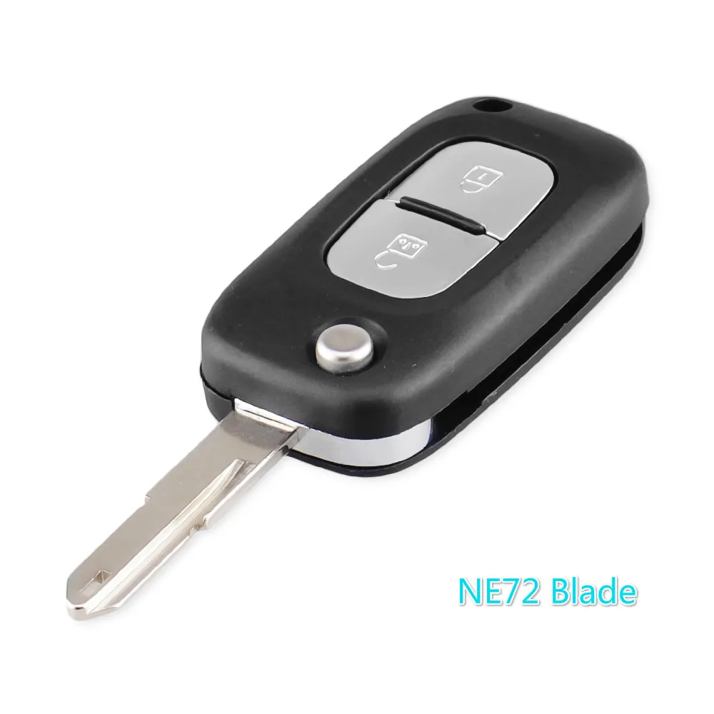 KEYYOU 2/3 кнопочный откидной складной чехол для дистанционного ключа для Renault Clio Megane Kangoo Modu Fob чехол для автомобильного ключа - Цвет: 2 Buttons NE72