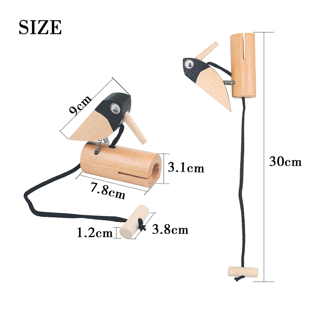 M MBAT Orff Early Childhood Education Enlightenment Sound Effect Musical Instrument Woodpecker Baby Child Toys Christmas Gift