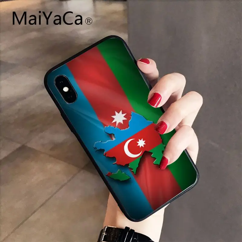 Чехол MaiYaCa azerana buta flag из ТПУ для iPhone X XS MAX 6 6s 7 7plus 8 8Plus 5 5S SE XR 10