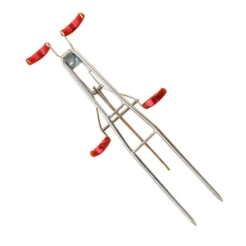 

HOT Fishing Rod Bracket Double Rod Metal Iron Bracket Fishing Bracket Rod Bracket