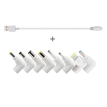 

LVSUN USB-3pin USB to 3 pin DC cable + 8 DC tips Connectors N04 N07 N23 N24 N32 N33 N35 N36 For Most of Laptop Charge Charging
