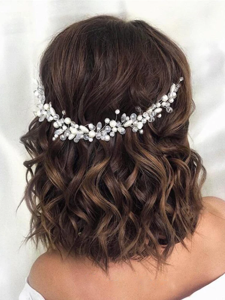 4 Pz Fascette per Capelli Semplice Design con Perle Finte per Donne