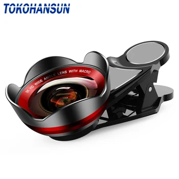 

TOKOHANSUN Phone Lens kit HD 5K Super Wide Angle & 15x Super Macro Lens HD Camera Lentes for iPhone 7 8 Plus Xiaomi cellphone