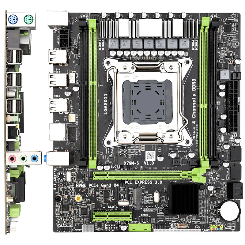 Материнская плата для настольного сервера X79 материнская LGA 2011 с разъемом E5 2689 Intel