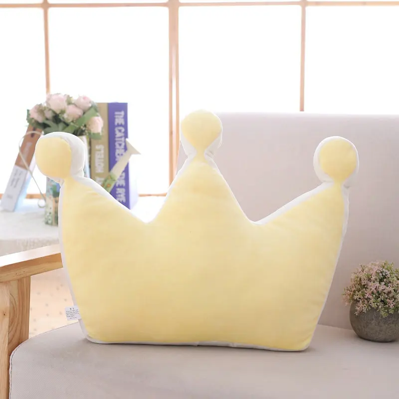 36cm yellow Радужное Облако Мягкая Подушка Принцесса Корона американская мебель Стиль Домашний диван Декор Звезда Луна плюшевая подушка супер мягкая - Цвет: 36cm yellow