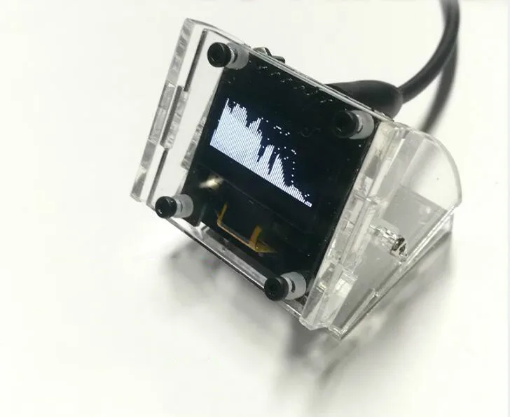 Oled Stereo Control Music Spectrum Display vu Medidor com Case Handheld Miniatura Ultrafino Módulo de Modo 096 Tela Novo - Image 4