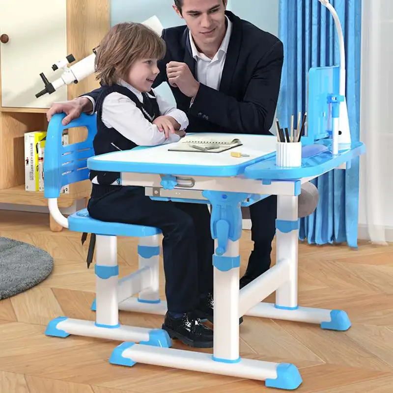 US $206.80 Delivery Normal Multifunctional Kid Study Children Homework Ergonomic Student Adjustable Desk And Chair Combination Desktop