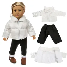 Reborn Baby Dolls одежда Зимний пуховик брюки комплект подходит для 18 дюймов американские куклы и 43 см детская обувь для кукол