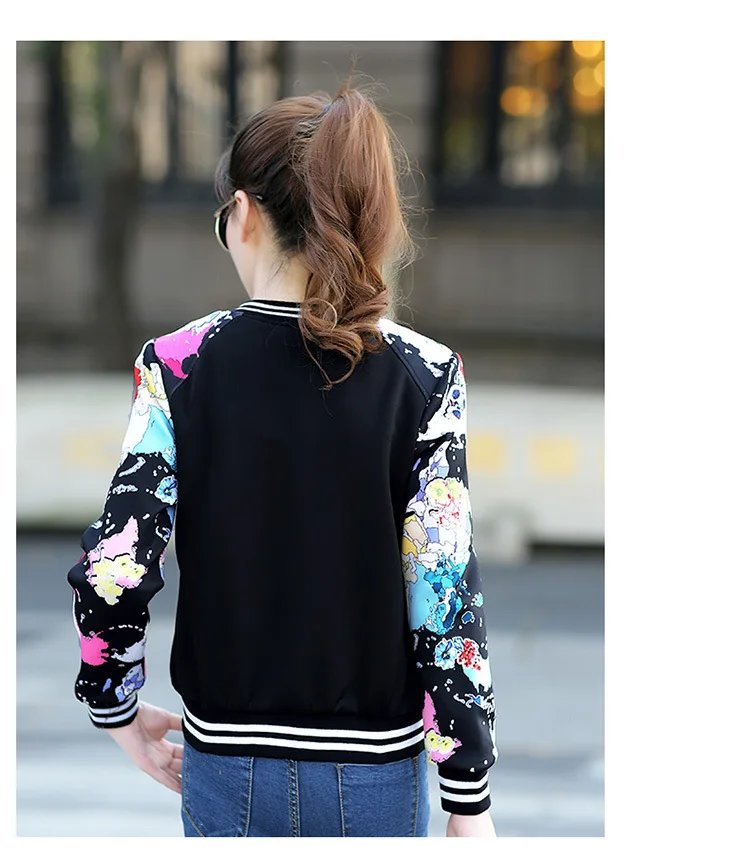 New 2021 Fashion Summer Women's Bomber Print Jacket Long Sleeve Basic Jacket Coats Women Casual Thin Slim Female Jackets Clothes