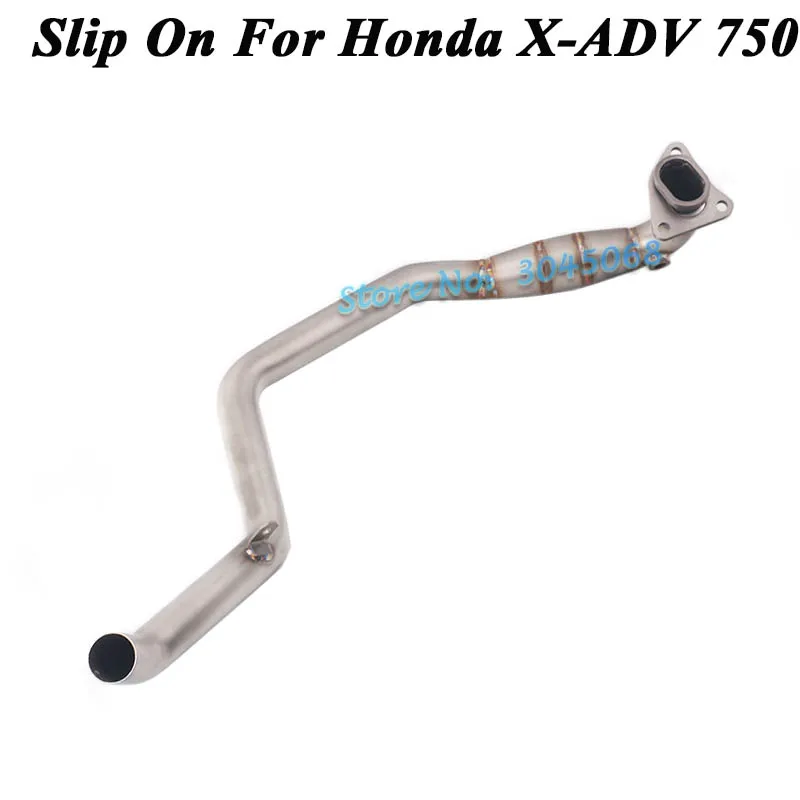 Полная система для HONDA X-ADV750 X-ADV 750 ADV 750 мотоциклетные выхлопные трубы выхлопная труба глушителя без шнуровки - Цвет: Front Link Pipe
