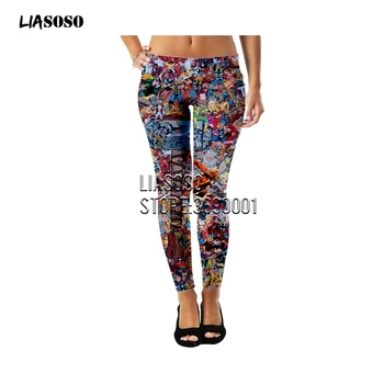 

LIASOSO Superhero Batman Deadpool Venom Thanos 3D Print Women Girls Ladies Sexy Legging Gothic Fitness Leggings Ankle Pants T71