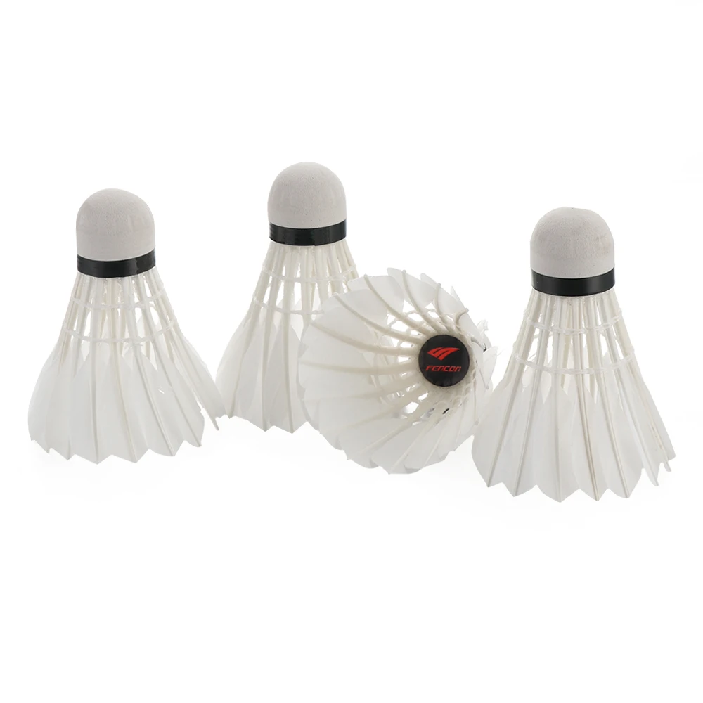Badminton Shuttlecock Badminton Ball Feather Shuttlecock 12Pcs/Boxed Goose Feather Sports Badminton Shuttlecocks Foam Head Badminton Balls Game Training Balls