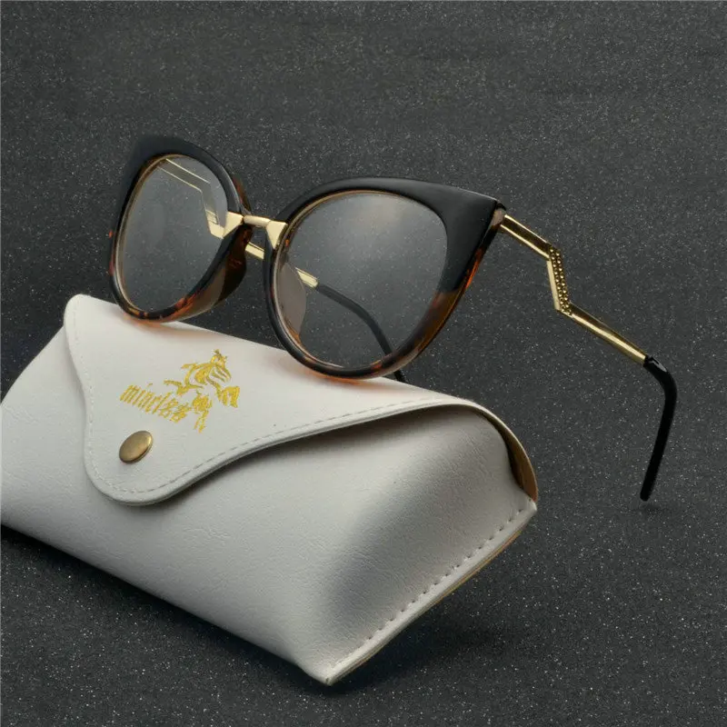 Очки, оправа для мужчин и женщин, готовые солнцезащитные фотохромные очки для близорукости, оправы для оптических очков и линз по рецепту, очки для близорукости NX - Цвет оправы: black leoard -250