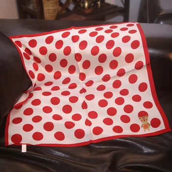 

New silk scarves "big wave point" silk small square scarf scarf scarf 100% mulberry silk commuter