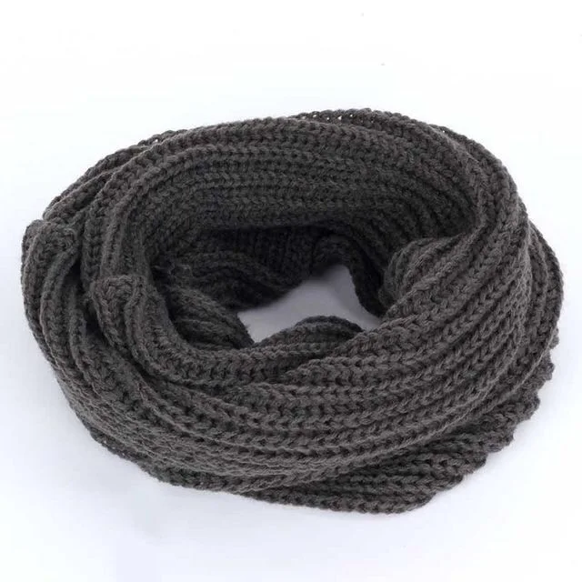 BT-427 Dark gray Теплый для шеи осенью и зимой, мужской и женский ученик может сочетать все виды вязаных пуловеров и универсальных шарфов - Цвет: BT-427 Dark gray