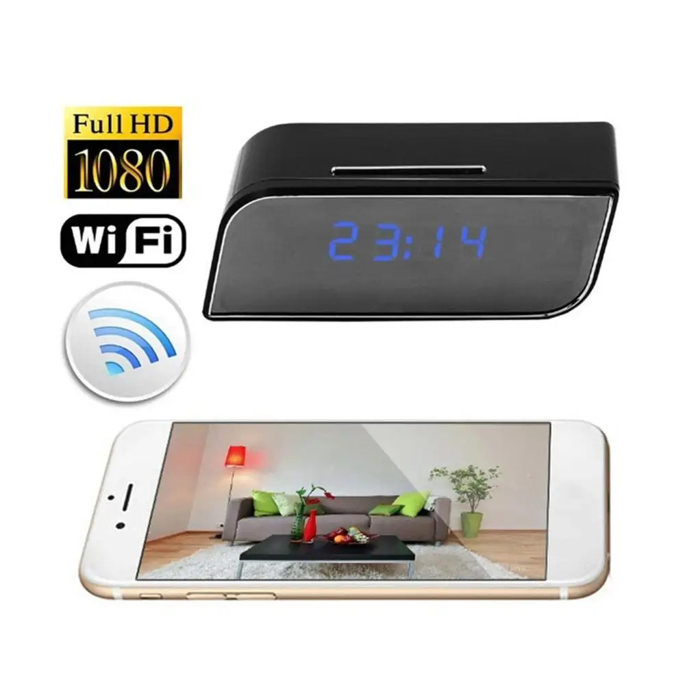 

Mini Camera 1080 Full HD Clock Alarm Night Vision Motion Detection Wifi IP Cam DV DVR Camcorder Home Security Surveillance