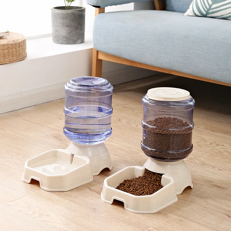 Dog bowl Automatic Pet dog Feeder plastic Large Capacity 3.8L Cat Fountain Simplicity Dog Bowls water fountain Feeder For Cats