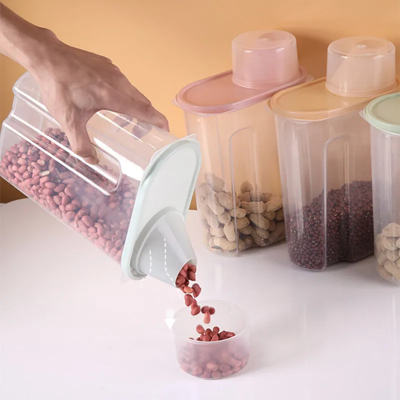 蓋付きの透明なプラスチック製の収納ボックス,1.9または2.5lの