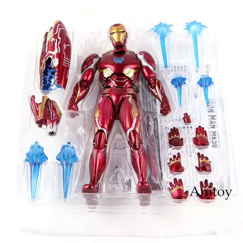 in bag Marvel Железный человек МК 50 Mark XLX Мстители Бесконечность ВОЙНЫ ЖЕЛЕЗНЫЙ ЧЕЛОВЕК фигурка ПВХ Коллекционная модель игрушки - Цвет: in bag