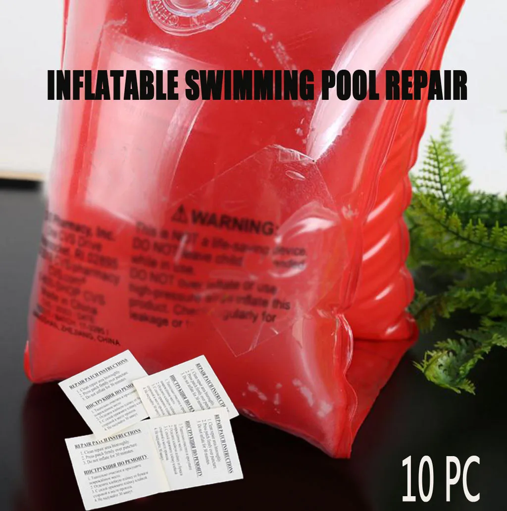 10pcs Swimming Float Repair Kit Puncture Repair Patch Glue Kit Adhesive