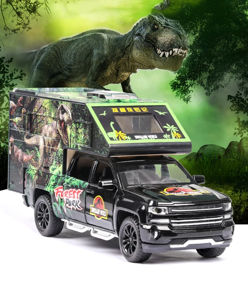1:32 Масштаб Динозавры юрского периода транспортный грузовик модель мир Diecasts автомобиль игрушки сплав авто с горячим откатом колеса детская машинка игрушка