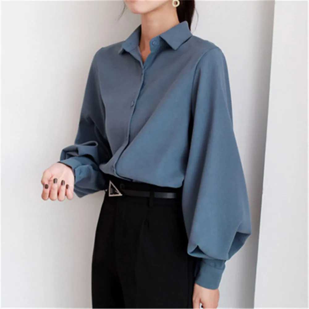 Chemise à Manches Longues Et Col à Pointes Boutonnées, Imprimé
