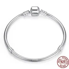 Роскошный 925 пробы серебряный браслет на цепочке, браслет для женщин, подлинные ювелирные изделия, подарок