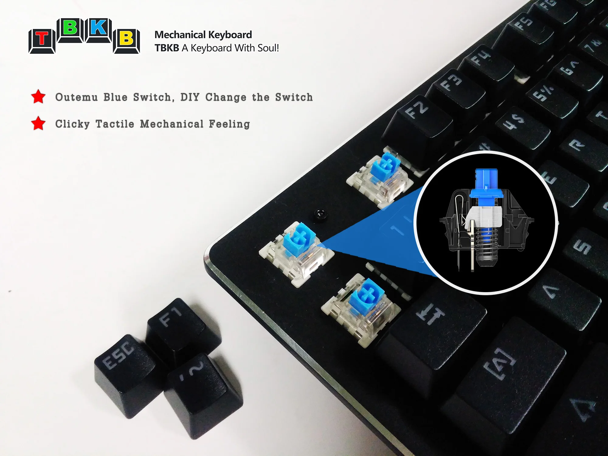 Smart9 x TBKB 104Key Hot Swap синие переключатели двойная съемка клавиш смешанный цвет с подсветкой для игр и набора текста механическая клавиатура