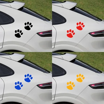 

2PCS Cute Dog Paw with Car Sticker Cool Design Paw Animal Dog Foot Prints Footprint Decal Car Stickers Decoration Accessories