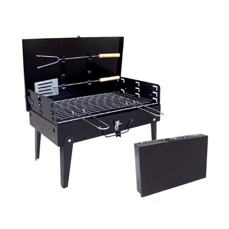 

Compact & Portable Outdoor BBQ Grill Mesh Barbecue Suitcase for Garden Barbeque Patio Party Cooking