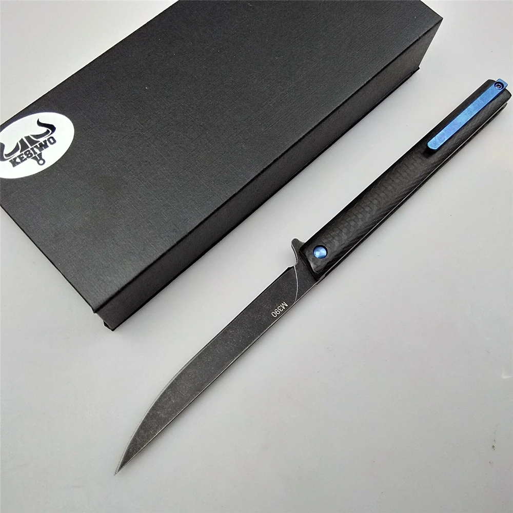 Keyiwo m390 складной нож лезвие из углеродного волокна карманный выживание