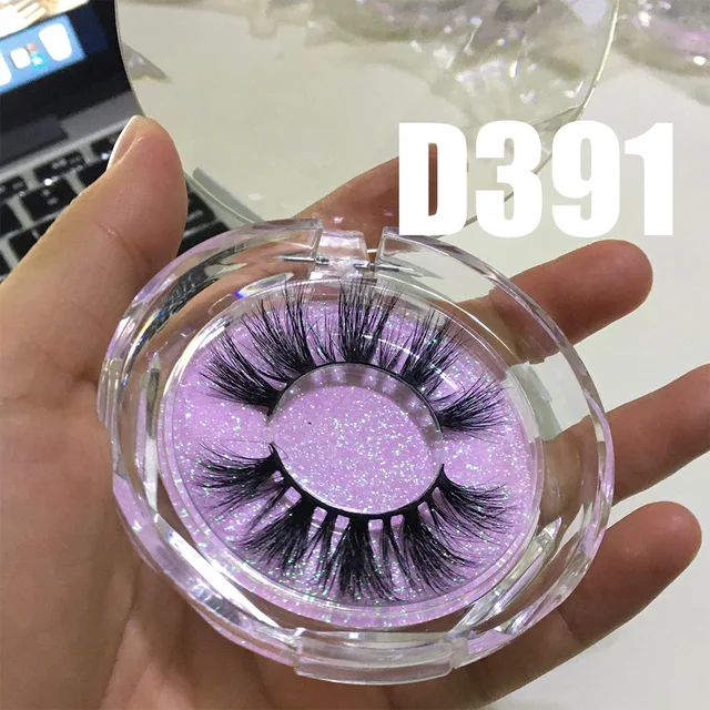 BossGirl Lashes False Eyelashes Natural Long 22mm 20mm 3D 5D Real Mink Handmade Lightweight Comfortable D414 D391 round