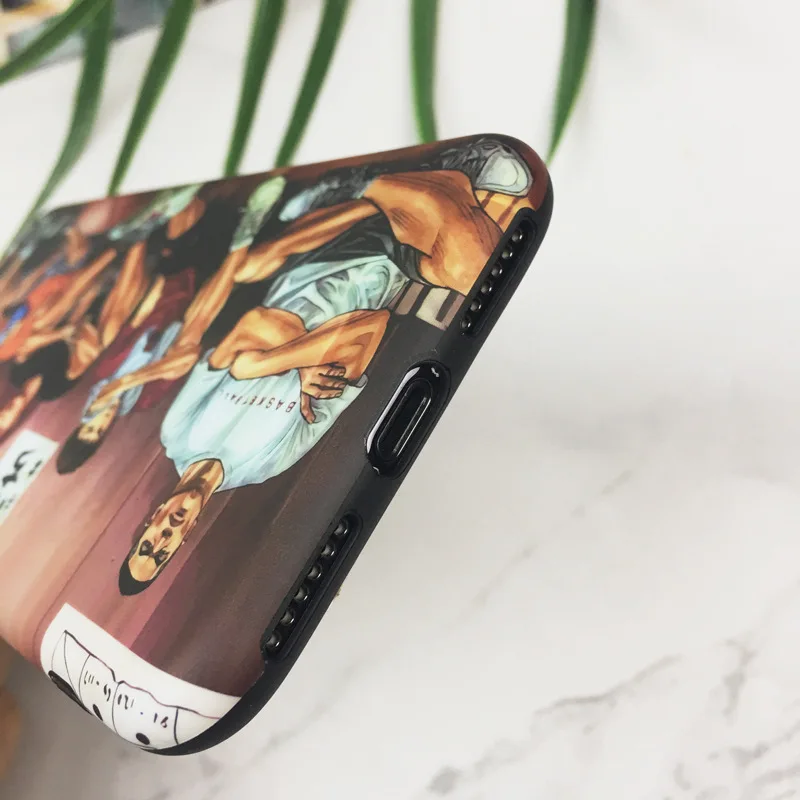 Anime Slam dunk Hanamichi Kaede basketball Phone case for coque iPhone 7 6s 8 6 Plus X XR xs max case silicone for iPhone 8 case