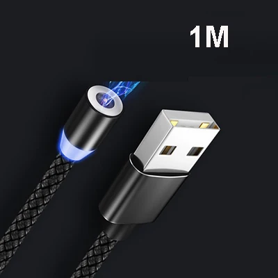 Magnetic Charging Cable with Micro USB & Type C Connectors for Android Mobile Phones