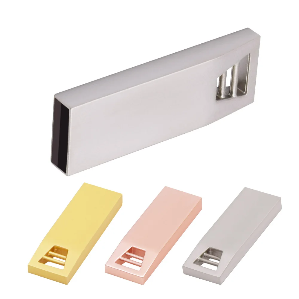 Metal Usb Flash Drive 2.0 64GB 32GB 16GB 8GB 4GB Pen Pendrive Waterproof Silver U Disk Memoria Cel Stick Gift | Компьютеры и офис