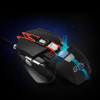 

AJAZZ GTX Gaming Mouse Mechanical Wired Game Mice 4000DPI Adjustable 7 Keys Macro Programming Design Wired Mouse мышь игровая