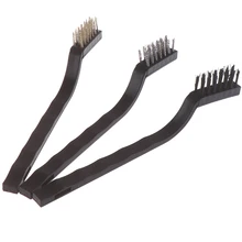 3 шт. мини-щетка для удаления ржавчины из нержавеющей стали, латунь, чистящая полировка, металлическая щетка, проволока, зубная щетка, чистящий инструмент, Семейный комплект