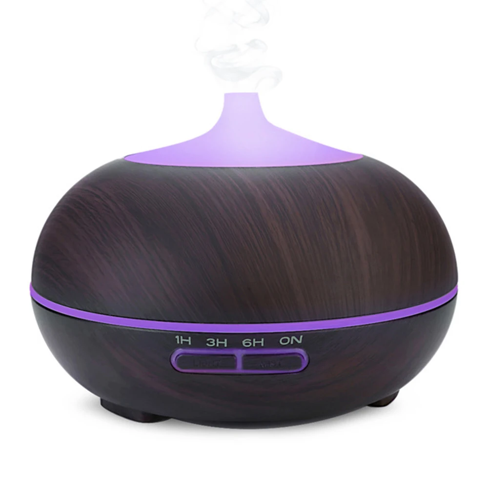 

14W 500ML Ultrasonic Aromatherapy Humidifier with LED Light Wood Grain Essential Oil Aroma Diffuser for Home Cool Mist Difusor